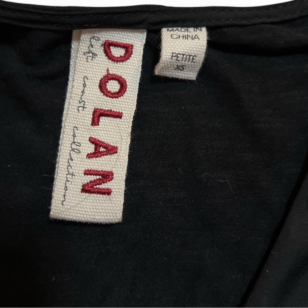 Anthropologie Dolan black pleated blouse. Size XS petite - Picture 2 of 3